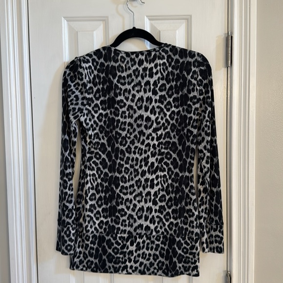 Caché Vintage Gray & Black Leopard Embellished Top - Picture 7 of 11